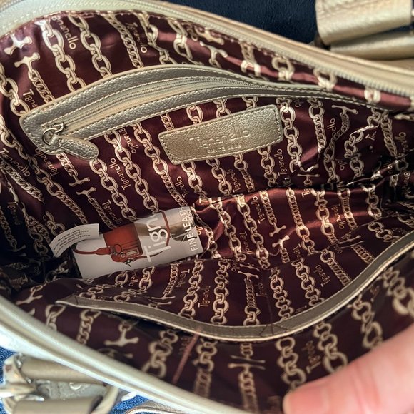 Tignanello Gunmetal Large Leather Satchel - Picture 6 of 6